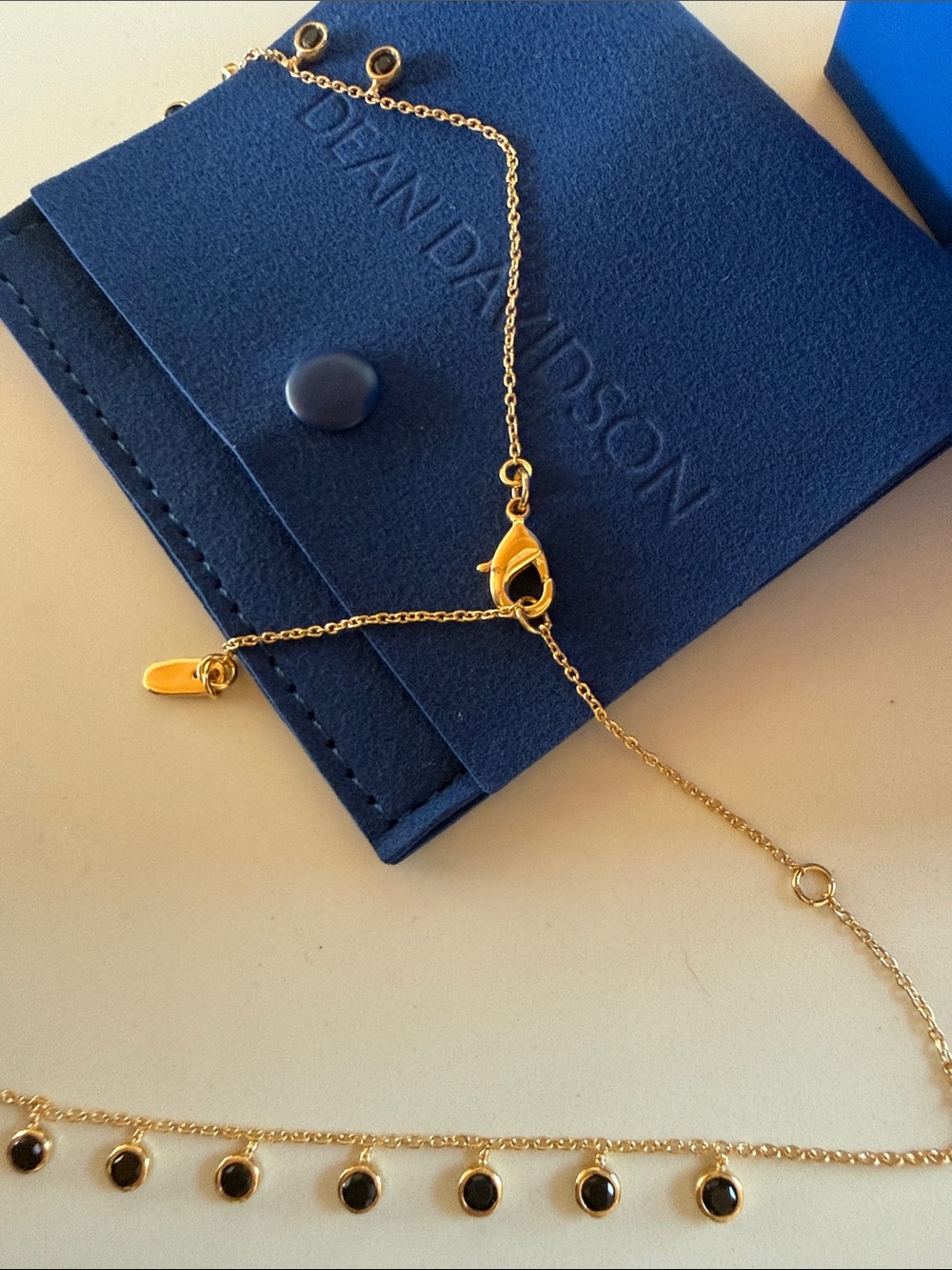 Orsay Charm Necklace Gold Black Onyx Semi-Precious NEW - Picture 6 of 8